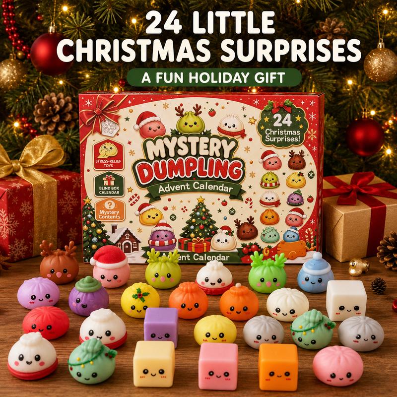 2026 Glitter Dumpling Squishy Advent Calendar — 24 Days Countdown for Kids